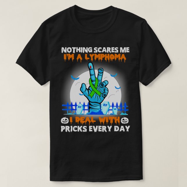 T-shirt Lymphome Sensibilisation Rien Ne Me Fait Peur Happ (Design devant)