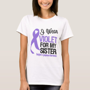 T-shirt Lymphome violet de Hodgkins de ruban de soeur