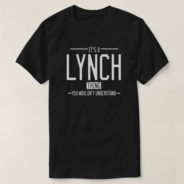 T-shirt Lynch drôle nom de famille drôle (Design devant)