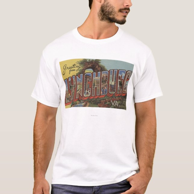 T-shirt Lynchburg, la Virginie - grandes scènes de lettre (Devant)