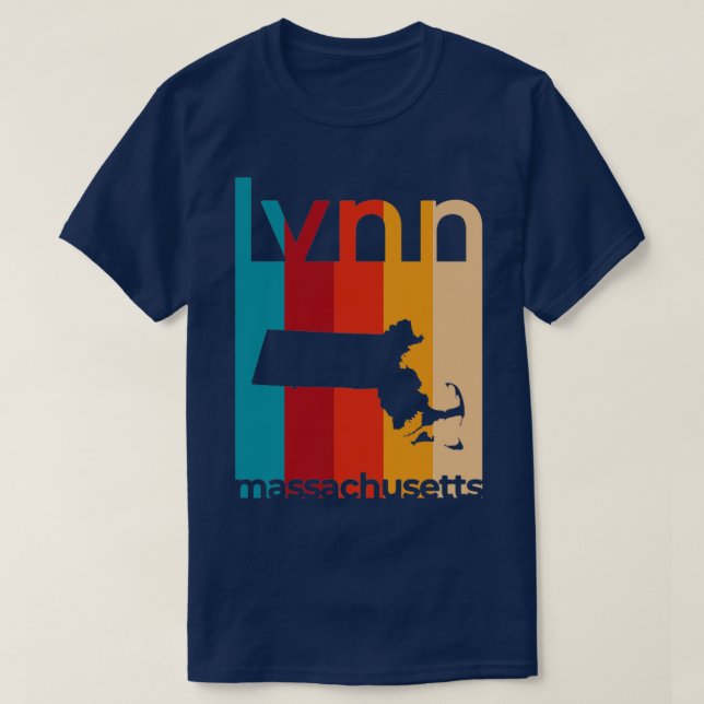 T-shirt Lynn Massachusetts Retro (Design devant)