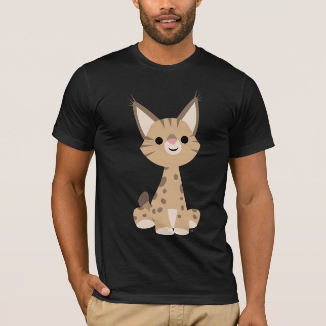 T-shirt Lynx Cartoon mignon (Devant)