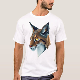 T-shirt Lynx Face Art - Illustration flottante