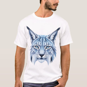 T-shirt Lynx géométrique dans le style polygonal