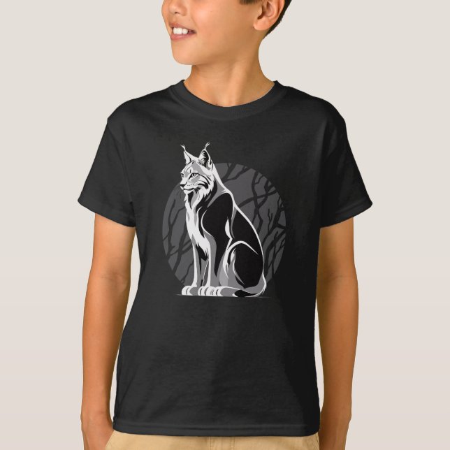 T-shirt Lynx noir et blanc (Devant)