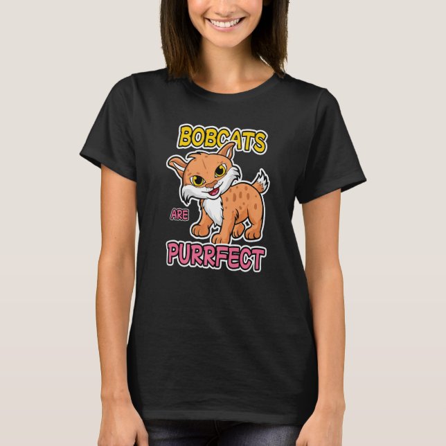 T-shirt Lynx Purrfect Bobcat Wildcat Kids (Devant)