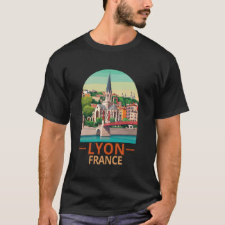 T-shirt Lyon Voyager Voyage Vacances Voyage Souvenir Lyon