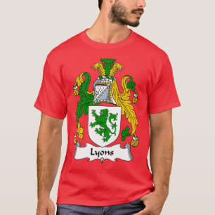 T-shirt Lyons Coat of Arms Lyons Family Crest 