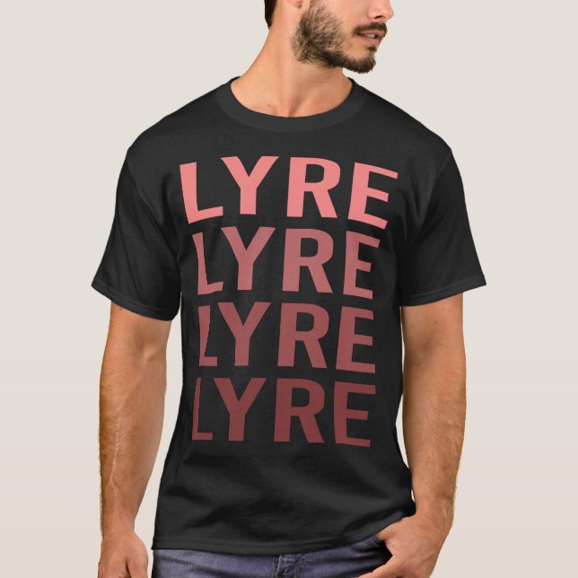 T-shirt Lyre à texte rouge (Devant)