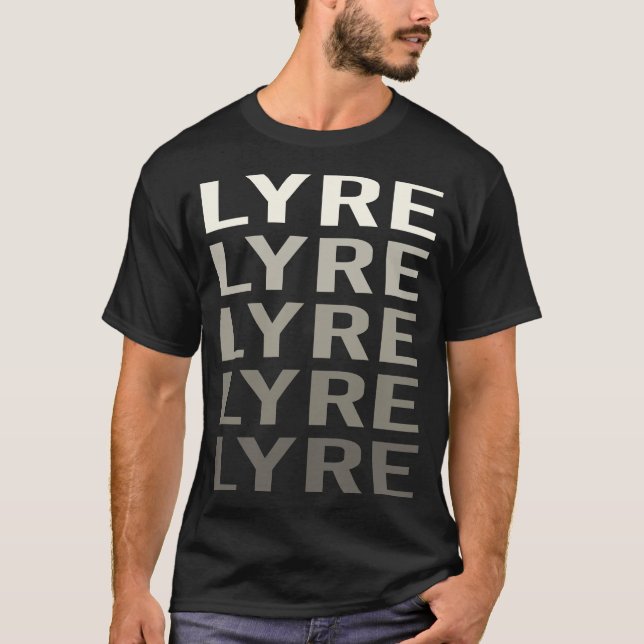 T-shirt Lyre de dégradé blanc (Devant)
