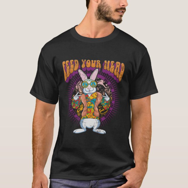 T-shirt Lyricverse White Rabbit Par Grace Slick (Devant)