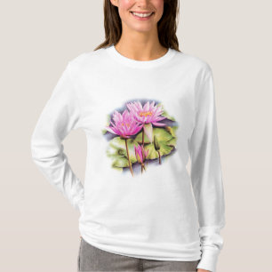 T-shirt Lys d'eau peint (Lotus)