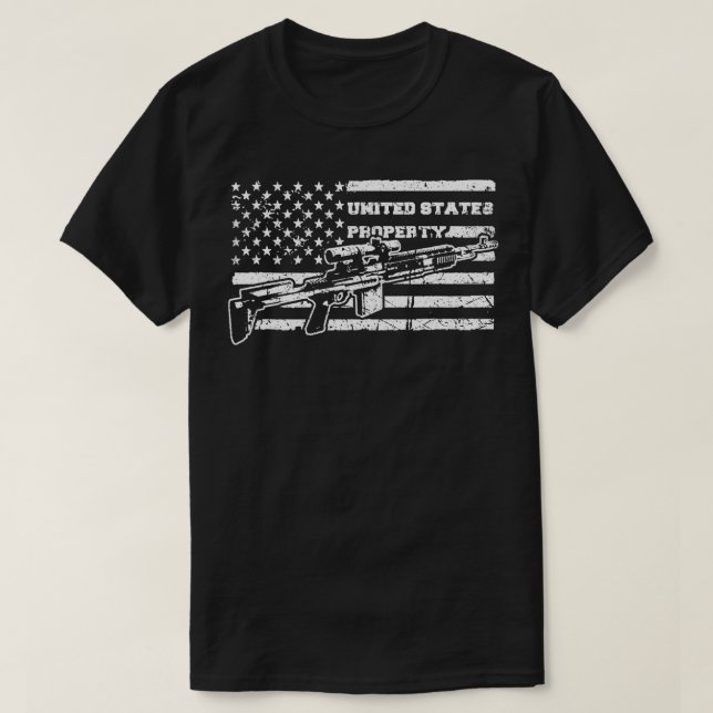 T-shirt M14 EBR Amélioration du fusil de combat Distressed (Design devant)