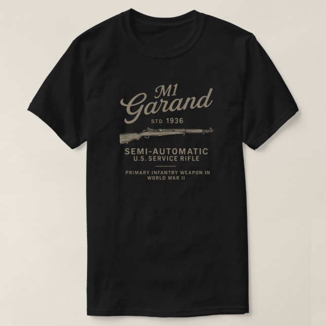 T-shirt M1 Garand - Semi-Automatic Rifle (Design devant)