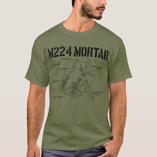 T-shirt M224 Mortier Schéma M224 Mortier (Devant)
