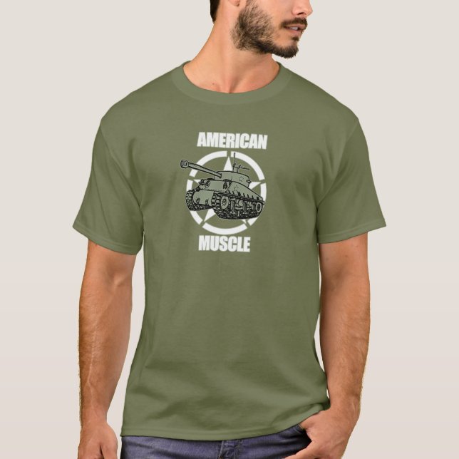 T-shirt M4 Sherman American Tank (Devant)