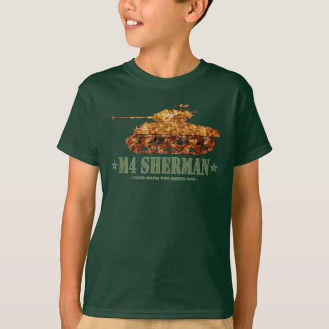 T-shirt M4 Sherman Deux 2ÈME GUERRE MONDIALE américains à  (Devant)