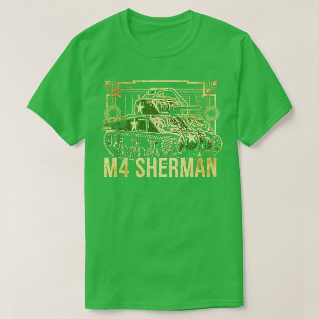 T-shirt M4 Sherman Tank WorldII 3 (Design devant)