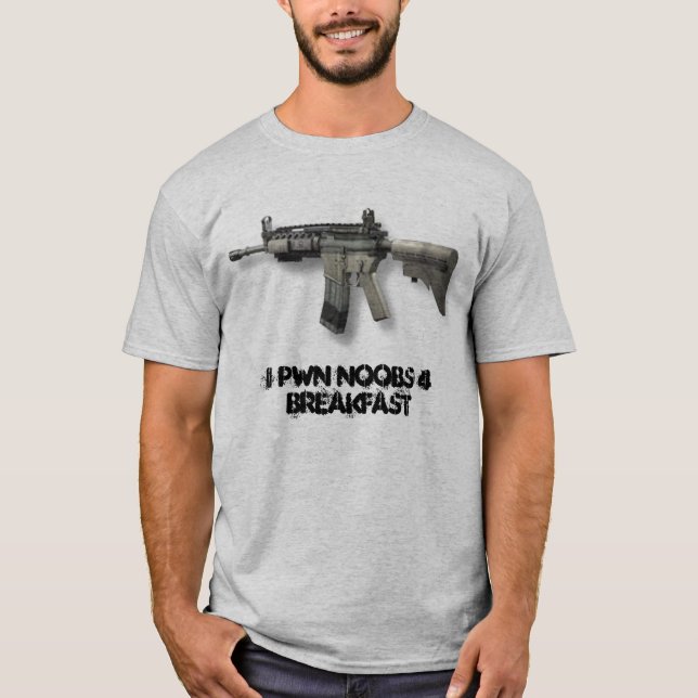 T-SHIRT M4A1, PETIT DÉJEUNER D'I PWN NOOBS 4 (Devant)