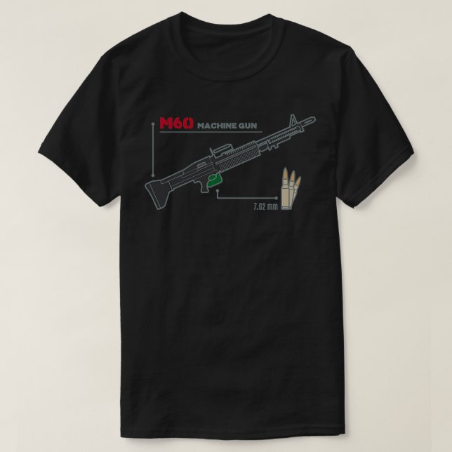 T-shirt M60 Mahine Gun (Design devant)