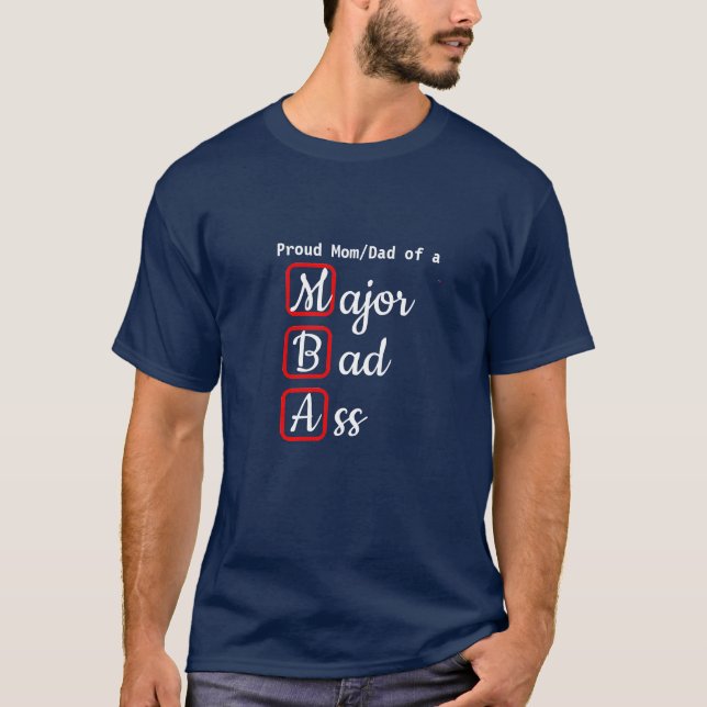 T-shirt M.B.A. MBA Major Mauvais A** Drôle Diplôme Familia (Devant)