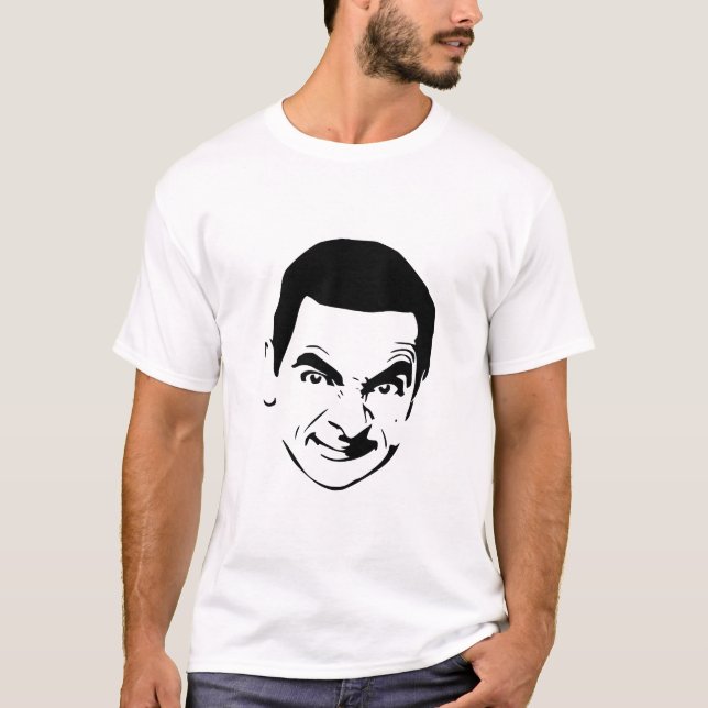 T-shirt M. Bean Face Stencil Pop Art (Devant)