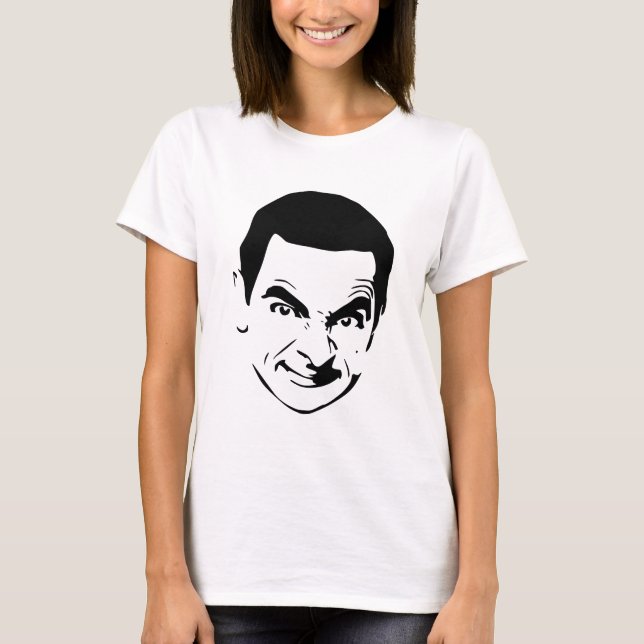 T-shirt M. Bean Face Stencil Pop Art (Devant)