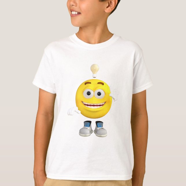 T-shirt M. Brainy l'Emoji qui aime penser (Devant)