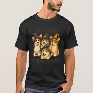 T-shirt M Charmant Paquet De Sorcière De Corgi D'Halloween