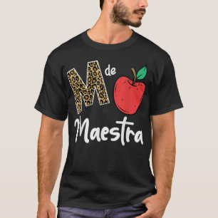 T-shirt M De Maestra Bilingue Espagnol Latina Apprentissag