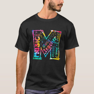 T-shirt M Est Pour L'Enseignant Musique Lover Tie Dye Prem
