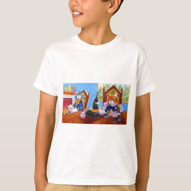T-shirt M est pour les chats magiques (Devant)