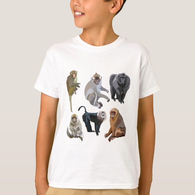T-shirt M est pour Macaque (Devant)