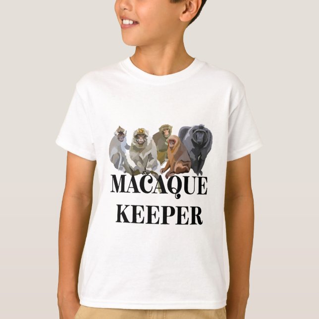 T-shirt M est pour Macaque Keeper (Devant)
