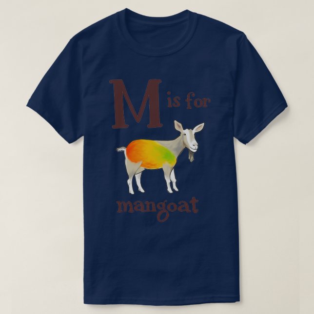 T-shirt M est pour Mangoat (Design devant)