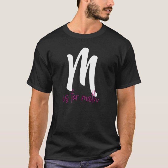 T-shirt M Est Pour Math Cute School Enseignant Math (Devant)