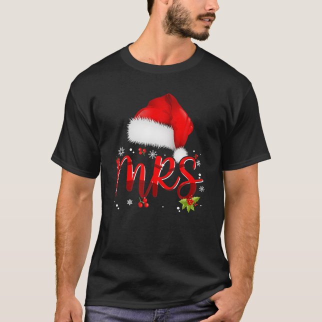 T-shirt M. Et Mme Claus Couples de Noël Correspondants Paj (Devant)