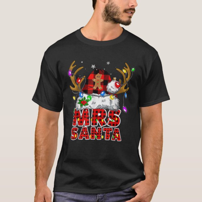 T-shirt M. et Mme Claus Couples Matching Christmas Pajama (Devant)