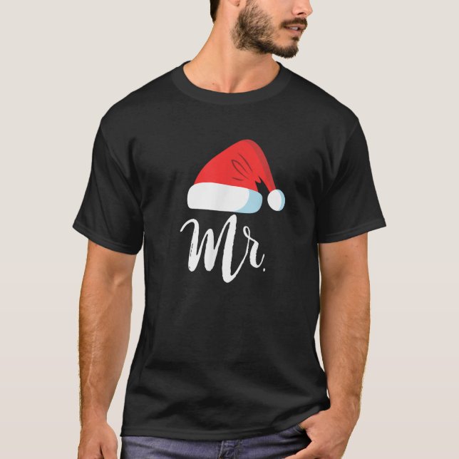 T-shirt M. Et Mme Clause Couples Correspondant À Noël Père (Devant)