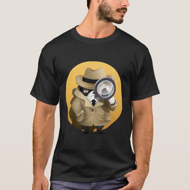 T-shirt M. Grumpy Boston Terrier Detective (Devant)