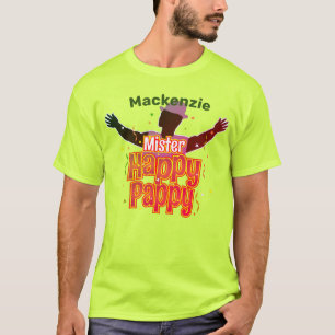 T-shirt M. Happy Pappy avec le Casquette et votre nom
