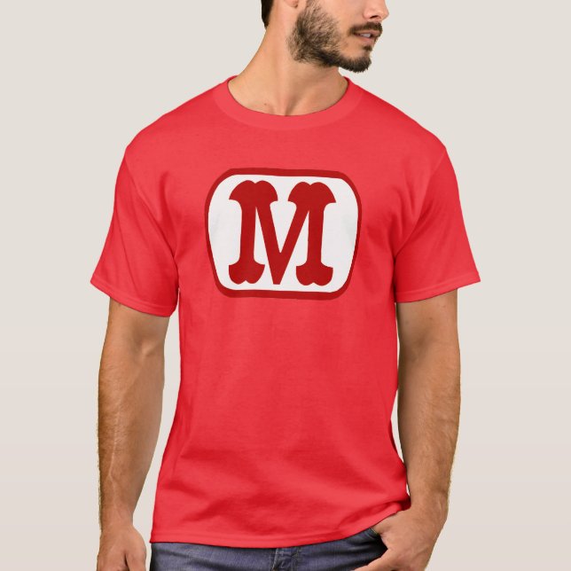 T-shirt M In Oval Icon (Mario) (Devant)