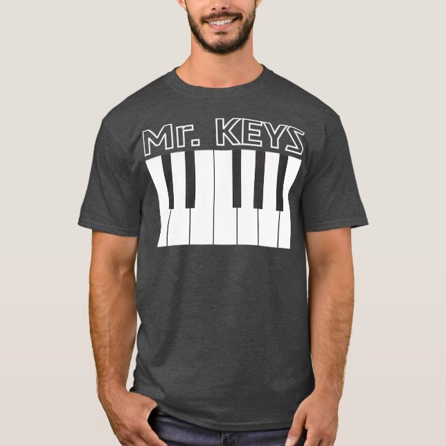 T-shirt M. Keys Keyboard Piano Player Musical (2) (Devant)