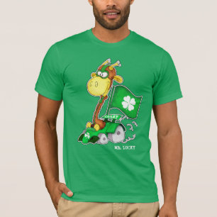 T-shirt M. Lucky. Drôle Giraffe St.Patrick's Day