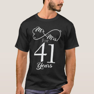T-shirt M. & Madame pour 41 ans 1er anniversaire Mariage