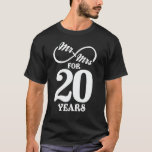 T-shirt M. & Mme For 20 Years 20th Wedding Anniversary<br><div class="desc">Great this Wedding Anniversary Matching Outfit for married,  Men,  Women,  Couples,  wife,  husband,  maman et papa as a Valentine Gift or birthday and christmas Gift,  mother's and father's day Gift.</div>