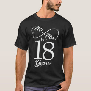 T-shirt M. & Mme Pour 18 ans 18e anniversaire de Mariage