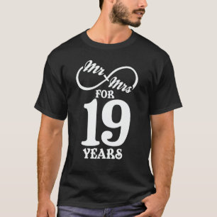 T-shirt M. & Mme Pour 19 ans 1er anniversaire Mariage