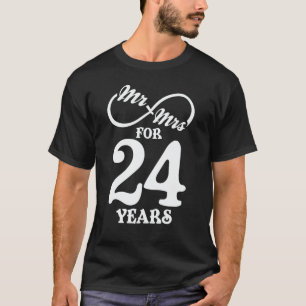 T-shirt M. & Mme Pour 24 ans 1er anniversaire Mariage