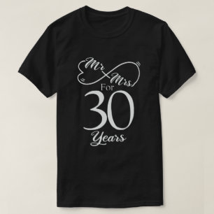 T-shirt M. & Mme Pour 30 Ans 30e Anniversaire de Mariage